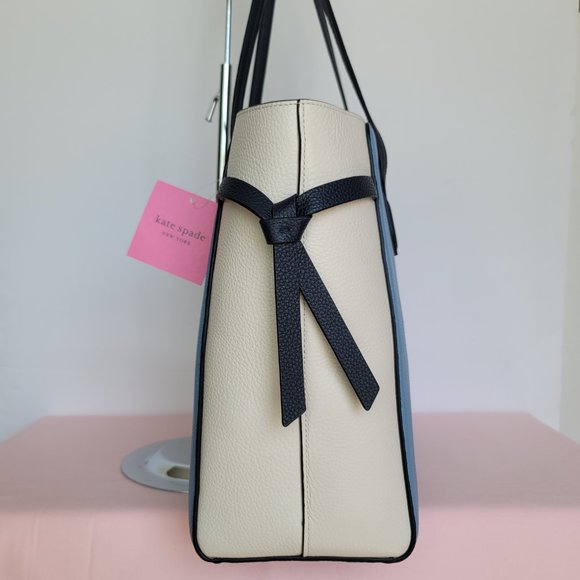 KATE SPADE Knott Colorblocked Pebbled Leather Large Tote- Morning Sky Multi 🎈⭐ - Picture 8 of 16